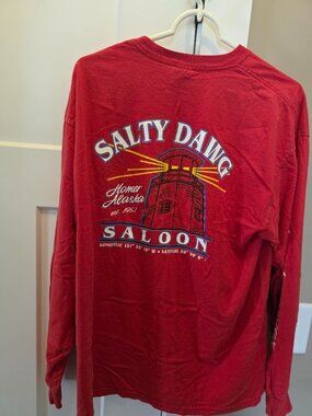 Salty Dog Saloon Long Sleeve T-Shirt - Excellent Condition, XL, Red